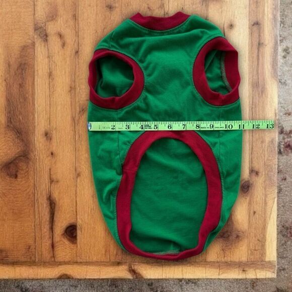 Dog Christmas Holiday Green Shirt Lets Get Lit Sz M/L - Picture 5 of 7